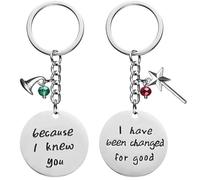 Pholidof Family Love Do Not Fear Wicked Necklace Keychain Set Daddys Daughter Mama's World for Dad Mom Sister Son Couple