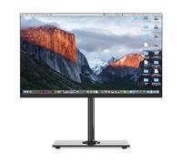 Pholiten Single Monitor Stand, Single VESA Desk Mount for Most 13”-32” PC Screens, Adjustable Freestanding Single Monitor Mount with Tempered Glass Base, Swivel Tilt Rotation, Max VESA 100x100mm