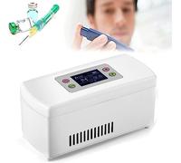 PHOLK Mini Insulin Cooler Refrigerated Box, Portable Insulin Box Cooler Travel Case, LED Display Medicine Refrigerator Refrigerated Medicine 2-8 ° C