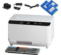 PHOLK Pochette Isotherme Insuline Glacière, Mini Refrigerateur À Médicaments Haute Capacité, Portable Pour Refroidisseur D'insuline, Autonomie De La Batterie 7,4 V 6~8 Heures