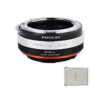 PHOLSY Lens Adapter Compatible with Nikon F (G-Type) Lens to Leica L Camera