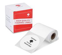 Phomemo 1pk 50mm Round White Logo Stickers for M110 M221 M108