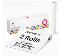 Phomemo 2 Roll Thermal Printer Paper, US Letter Paper Size 216mm X 6.5m