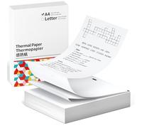 Phomemo 200 Sheets A4 Thermal Printer, Folded Continuous Printing Paper, 210mm X 297mm (8.27''×11.69''), Compatible with M832/M831/M833 Portable Printers, Suitable for Printing Documents, Pictures