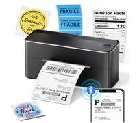 Phomemo 241BT Thermal Label Printer 4x6, Shipping Label Printer, Compatible with Android,IOS and PC, Compatible with Royal Mail, Hermes, Etsy, Shopify, Amazon, FedEx, UPS, Black