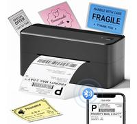 Phomemo 241BT Thermal Printer, Shipping Label Printer 4X6, Postage Label Printer Supports Bluetooth, Compatible with Royal Mail, Hermes, Etsy, Shopify, eBay, Amazon, FedEx, UPS, Black