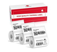 Phomemo 3 Rolls Labels for Phomemo M120/M110/M200/M220/M250/M421 Label Maker, Multi-Purpose Square Self-Adhesive Labels, Thermal Paper for Barcode, Name, Address 1.97"x1.18"(50x30mm),230 Labels/Roll