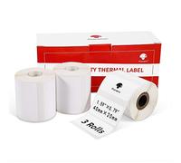 Phomemo 3 Rolls M110 Label, 1.57”x0.79” (40x20mm), 960 White Rectangular Multi-Purpose Thermal Labels for Phomemo Printers