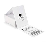 Phomemo 4"x6" Direct Thermal Shipping Label, Pack of 500 4x6 Thermal Labels Fanfold - for Shipping Labels,Mailing,Address, Product Logo, Barcode Labels,Strong Adhesive (White)