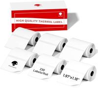 Phomemo 6 Rolls Labels for M110/M220/M108, 50×30mm(1.97" x 1.18"), 1380 PCS
