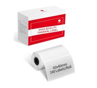 Phomemo 60x40mm Transparent Sticky Thermal Labels Printer Paper, Multifunctional Label for DIY Design, QR Code, Name Tags Compatible with Phomemo M220 M250 M221 M421 Label Printer,180Labels/Roll