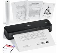 Phomemo A4 Portable Printer Wireless for Travel, Bluetooth Thermal Printer Inkless Printer Compatible with iOS, Android, Laptop for Office, Travel, Home, Study, Black