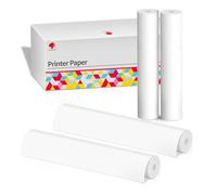 Phomemo A4 Thermal Printer Paper 4 Rolls, 210x297 mm, BPA Free, Compatible with Phomemo M832/M834 Portable Printer for Travel, Home, Photo, Invoice, Contract, 20 Sheets/Roll