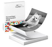 Phomemo A4 Thermal Printer Paper for M832/M831/M833/M834/M835 Thermal Portable Printer A4, Printer Paper A4 White 216 x 279 mm for Thermal Printer A4, 100 Sheets Printing Paper A4 Office Accessories