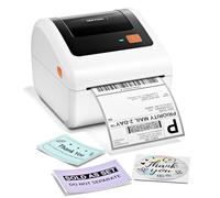 Phomemo Bluetooth Shipping Label Printer 4x6, White Thermal Label Printer