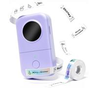 Phomemo D30 Label Maker, Bluetooth Label Maker Machine with Tape, Portable Thermal Label Printer,Sticker Printer For Home Office Kitchen Organizing - Violet
