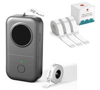 Phomemo D30 Label Maker with Tape, Mini Bluetooth Label Maker for Home, office, kitchen, School, With 3 rolls Transparent Label (14×25mm) and 1 roll White Label (12×40mm)