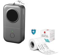 Phomemo D30 Label Maker with Tape, Mini Bluetooth Label Maker for Home, office, kitchen, School, With 3 rolls of White Label (15×50mm) and 1 roll White Label (12×40mm)