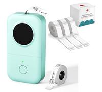 Phomemo D30 Label Maker with Tape, Mini Bluetooth Label Maker for Home, office, kitchen, School, With 3 rolls Transparent Label (14×40mm) and 1 roll White Label (12×40mm)