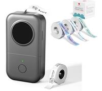 Phomemo D30 Label Maker with Tape, Mini Bluetooth Label Maker for Home, office, kitchen, School, With 3 rolls Starry Sky Color Label (12×40mm) and 1 roll White Label (12×40mm)