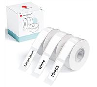 Phomemo D30 Label Paper, 12x40mm [ 3/8" x1 1/2"] Label Tape for Q30/D30/D35 Series Label Printer, Phomemo Labels Suitable for School,Home,Name,160pcs/Roll, 3 Rolls