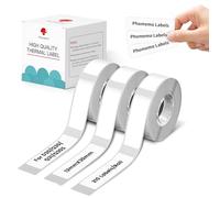 Phomemo D30 Labels, 3/8"*1 1/8"(12mm*30mm) self-Adhesive Thermal Phomemo D30 Label Tape, Compatible with D30D30/Q30/Q31 Label Maker, Suitable for Home, Office, School, 210 Labels/roll, 3 Roll，White