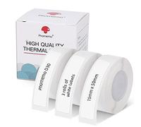 Phomemo D30 Labels,3 Rolls Self-Adhesive White 0.59" x 1.96" (15mm X 50mm) 390 Labels,Thermal Printing Paper Compatible with Phomemo D30 Label Maker for Home,Office,School,Storage Organization