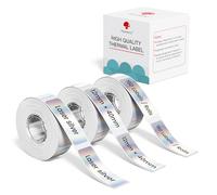 Phomemo D30 Laser Silver Labels, 12mm*40mm Self-Adhesive Thermal D30 Label Tape, Compatible with Phomemo D30 D35 Q30 Q30S Q31 Label Maker, 160 Labels/Roll, 3 Rolls, Laser Silver