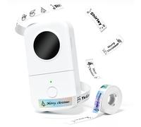 Phomemo Label Maker, D30 Label Maker Machine with 1 Roll Label, Portable Label Maker Handheld Thermal Label Printer for School Office Home Organization, Embossers - White