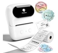 Phomemo Label Maker - M108 Bluetooth Address Label Makers for Small Business, Home, Office, 2 Inch Barcode Label Printer with 300+ Templates, Sticker Printer for Address/Logo/Clothing Label, White