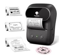 Phomemo Label Maker Machine with 3 Tapes, Bluetooth Thermal Label Printer Easy to Use with Phones & PC, Address Label Maker for Small Business, Offcie, Home