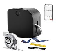Phomemo Label Maker, Upgraded P12 Bluetooth Label Maker Machine with Tape, Supports label, Satin Ribbon & Iron-On Name Labels, Mini Label Maker for Home, Office, Kitchen, Garden & Gift, iOS & Android