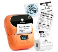 Phomemo Label Printer - M110 Barcode Printer Upgraded Bluetooth Portable Thermal Label Maker for Product Address Small Business Office Home for P