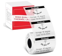 Phomemo Labels 40x30mm Frosted Transparent Labels Self-Adhesive Direct Thermal Label Paper for Phomemo M110 M108 M221 M220 M120 M200 Label Printer