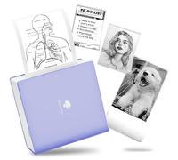 Phomemo M02 Mini Thermal Printer,Wireless Bluetooth Inkless Pocket Printer,Sticker Printer for iphone And Android,Portable Sticker Maker for Decorating,Journalling,Crafts,With 1 Roll Sample Refill