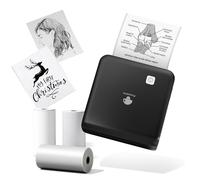 Phomemo M02-Pro 300DPI Mini Thermal Printer, Inkless Sticker Printer Bluetooth for Smartphone, Portable Mini Printer Compatible With 15,25,50mm Label, for Notes,Study,Scrapbooking,Photos(With 3 Rolls)