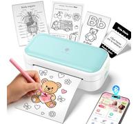 Phomemo M03C Flashcards Printer, Mini Flash Card Maker Kids with 40 Paper, Preschool Learning Educational Toys for Toddler, Montessori Interactive Gift for Girls Boys Age 2-6+