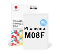 Phomemo M08F A4 Thermal Paper Compatible for M08F M832 M832D M833 M834 Q302 Printers and Other A4 Thermal Printers, M08F Printer Paper 210x297mm, 100 Sheets