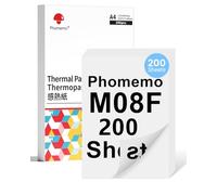 Phomemo M08F Duplex Thermal Paper Compatible for Phomemo M08F M832 M832D M833 M834 Q302 Printers and Other A4 Thermal Printers, 210x297mm M08F Printer Paper, 200 Sheets