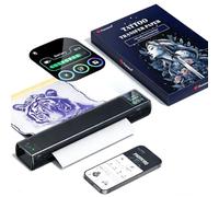 Phomemo M08F Plus Touchscreen Tattoo Stencil Printer | Anti-Wrinkle Mode,Touchscreen Status Display,Professional Stencil Quality,Tattoo Design App Tools, Wide Compatibility
