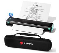 Phomemo Portable Wireless Printer, M08F Bluetooth Mobile Inkless Printer Support A4 Size Compatible with Phone Laptop