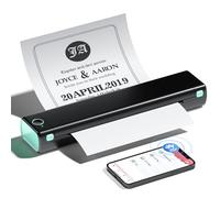 Phomemo M08F Portable Thermal Printer - Wireless A4 Mobile Printers for Home Use Office Vehicles Car Tattoo Stencils, Bluetooth Inkless Printer Compatible with Phone & Laptop