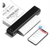 Phomemo M08F Thermal Printer - Portable Wireless A4 Mobile Printers for Home Use Office, Bluetooth Inkless Printer Compatible with Laptops & Smartphone, Black