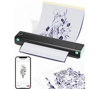 Phomemo M08F Thermocopier Tattoo Tmpressor Tattoo Printer | Thermal Tattoo Printer for Beginners and Artists, Bluetooth Tattoo Machines with 10pcs Tattoo Paper, Black Green