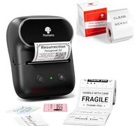 Phomemo M108 Label Maker with 2 rolls label, Bluetooth Label Maker for Small Business, Home, Office, 2 Inch Barcode Label Printer with 300+ Templates, Address Label Printer for Address/Logo
