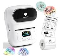 Phomemo M110 Label Maker, Bluetooth Label Printer for Small Business, Home | 2 Inch Barcode Label Maker Machine with 300+ Templates, Address Label Printer for School, Office, Logo, Clothing, White