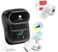 Phomemo M110 Label Maker Gift box with 4 rolls label, Bluetooth Label Maker for Small Business, Home, Office, 2 Inch Barcode Label Printer with 300+ Templates, Address Label Printer for Address/Logo
