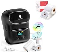 Phomemo M110 Label Maker Gift box with 4 rolls label, Bluetooth Label Maker for Small Business, Home, Office, 2 Inch Barcode Label Printer with 300+ Templates, Address Label Printer for Address/Logo