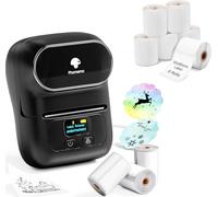 Phomemo M110 Label Maker Gift box with 9 rolls label, Bluetooth Label Maker for Small Business, Home, Office, 2 Inch Barcode Label Printer with 300+ Templates, Address Label Printer for Address/Logo
