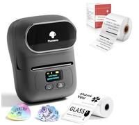 Phomemo M110 Label Maker Machine with 2 rolls label, Bluetooth Label Maker for Small Business, Home, Office, 2 Inch Barcode Label Printer with 300+ Templates, Address Label Printer for Address/Logo